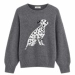 Bisou Grey Dalmatian Dog Sweater