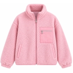 Pink Sherpa Fleece Zip Jacket