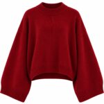Red Oversized Knit Sweater
