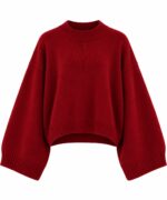 Red Oversized Knit Sweater