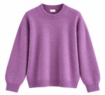 Purple Crew Neck Knit Sweater