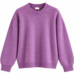 Purple Crew Neck Knit Sweater