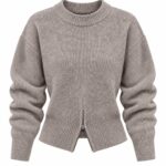 Mink Knit Zip Front Sweater