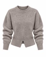 Mink Knit Zip Front Sweater