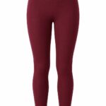 High Waisted Burgundy Yoga Leggings