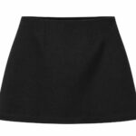 Black A-Line Mini Skort