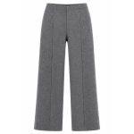 Gray Wool Wide Leg Pants